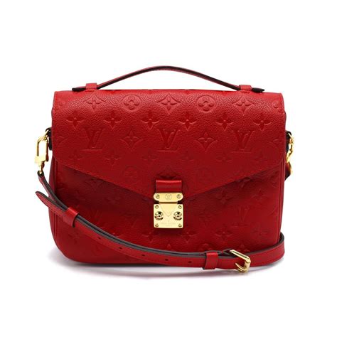 louis vuitton red leather purse|louis vuitton with red inside.